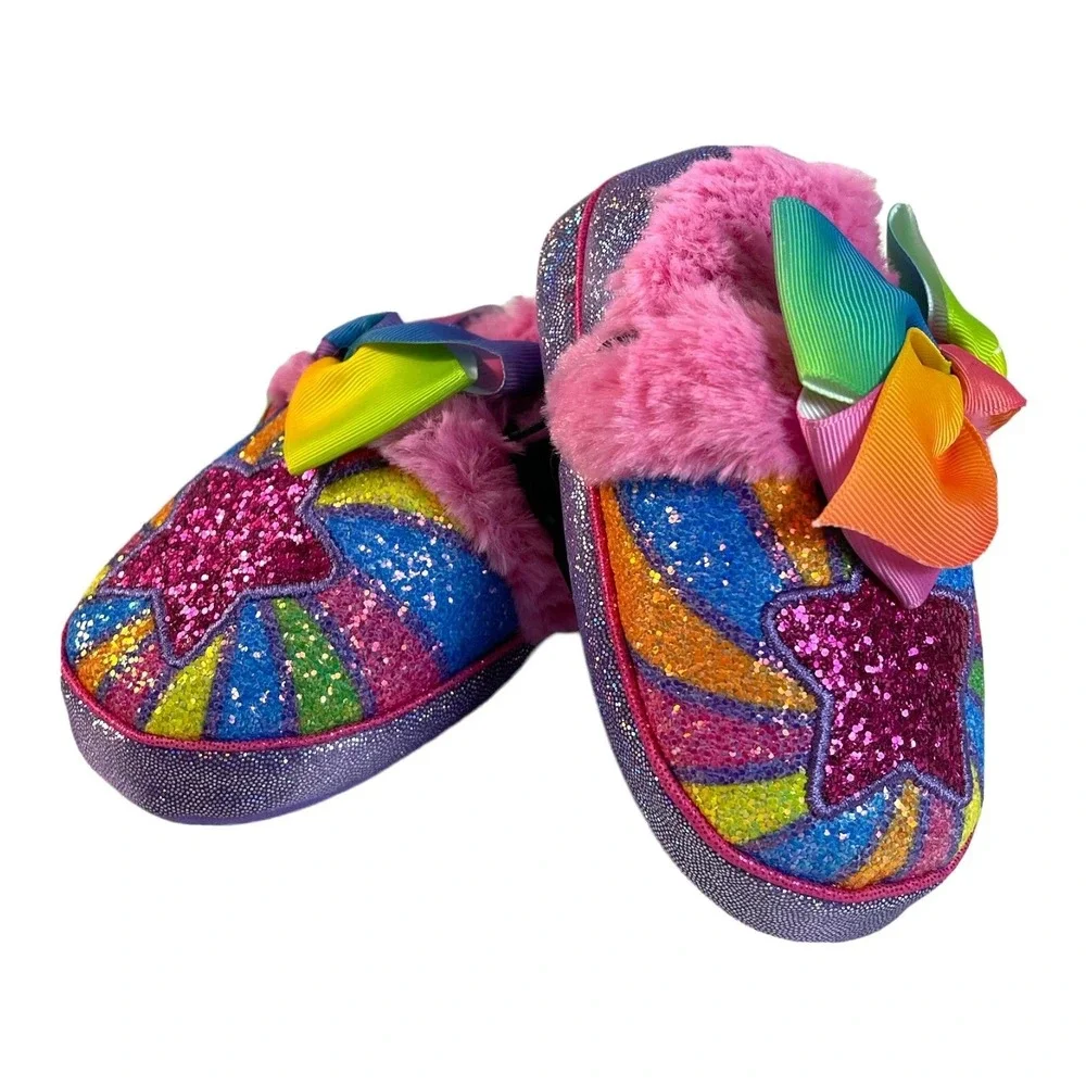 New with tags JoJo Siwa SLippers Bows 7/8 non‎ slip